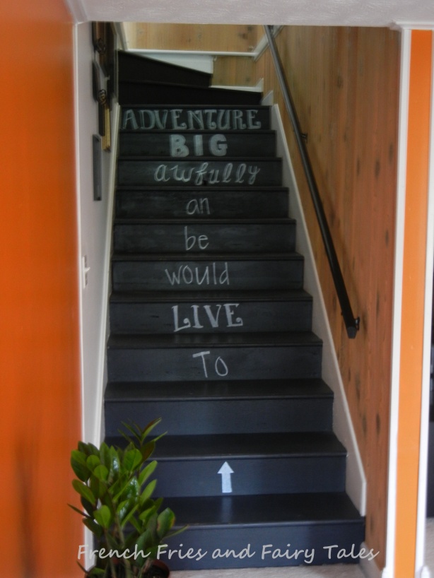 chalkboard staircase